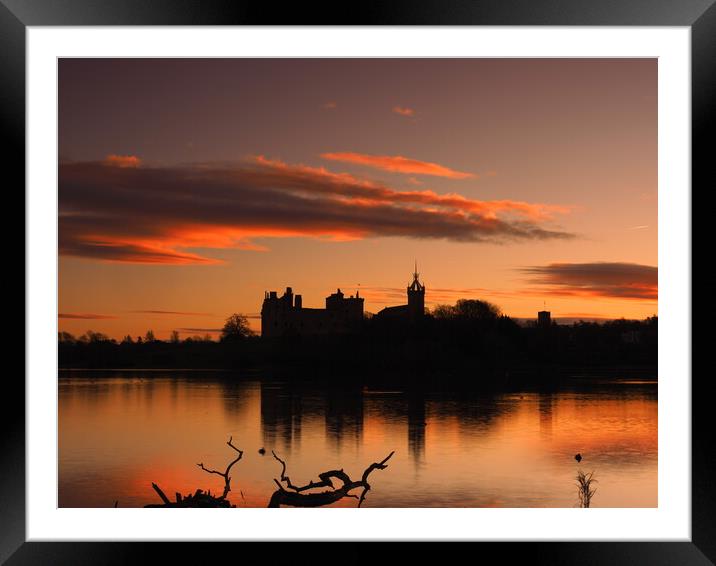 Linlithgow Loch, Scotland at sunrise. Framed Mounted Print by Tommy Dickson