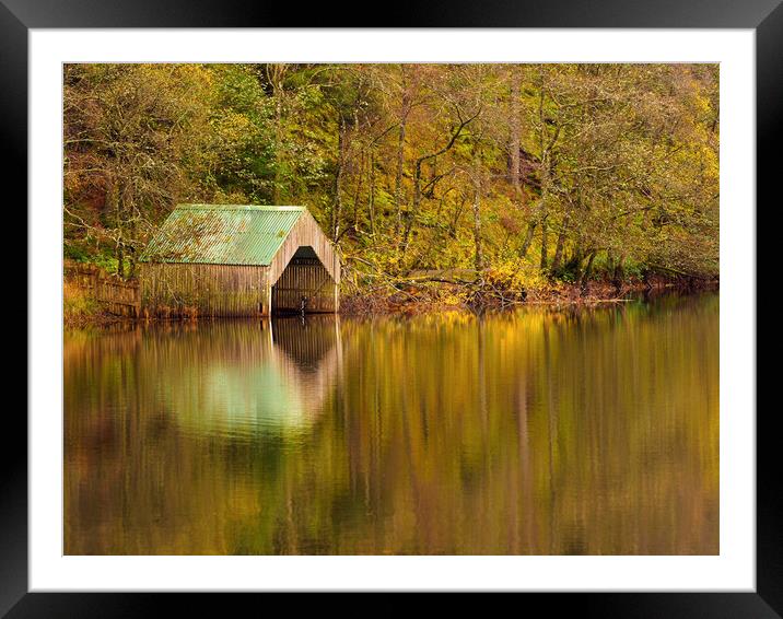 Loch Ard Boathouse, The Trossachs. Framed Mounted Print by Tommy Dickson