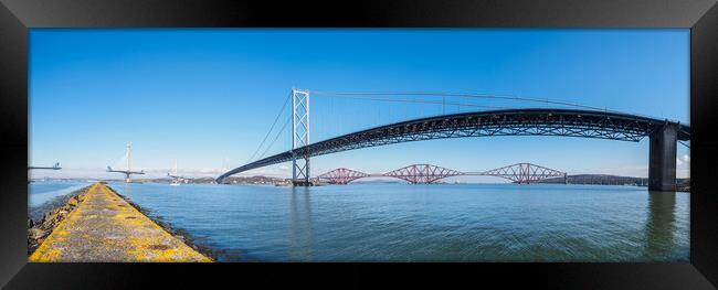 Three Bridges Panorama Framed Print by Tommy Dickson