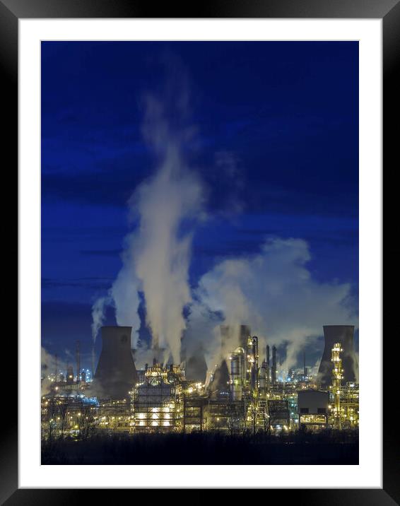 Grangemouth Oil Refinery. Framed Mounted Print by Tommy Dickson