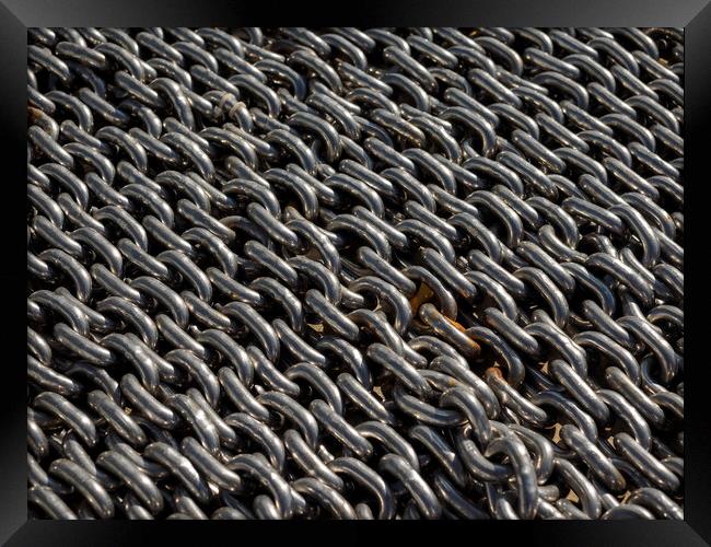 Metal Chain Abstract. Framed Print by Tommy Dickson