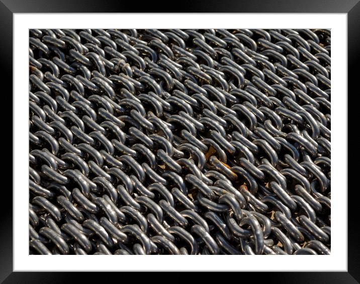 Metal Chain Abstract. Framed Mounted Print by Tommy Dickson