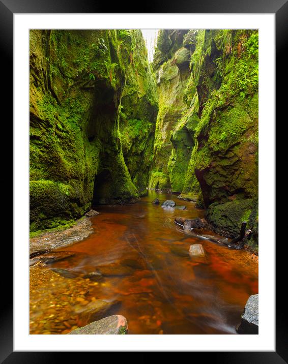 Finnich Glen, Stirlingshire, Scotland. Framed Mounted Print by Tommy Dickson
