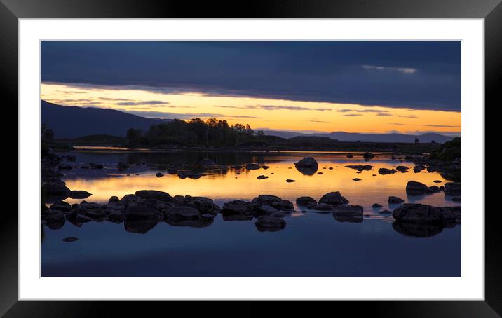 Loch Ba Sunrise, Rannoch Moor, Scotland. Framed Mounted Print by Tommy Dickson