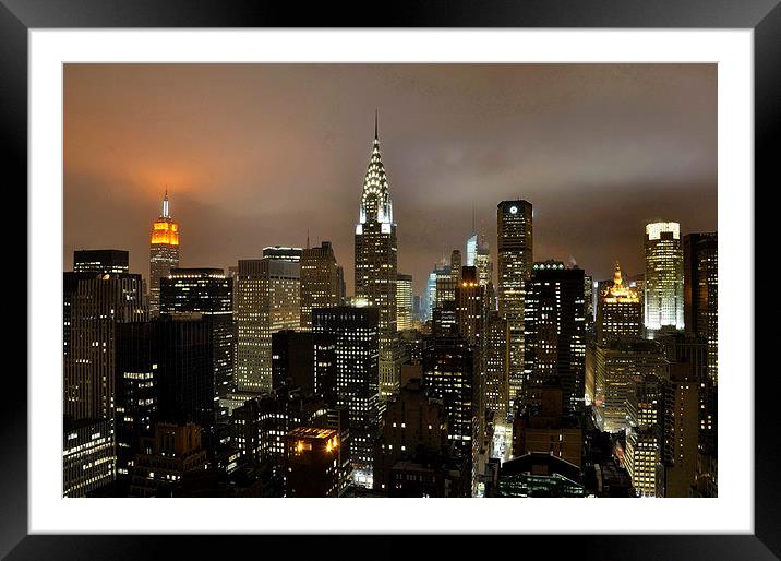 New York City Framed Mounted Print by Mark Kelly