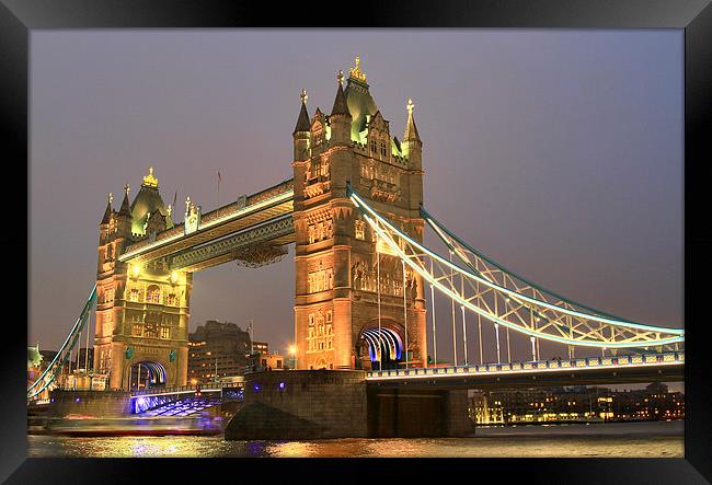  Tower Bridge, London Framed Print by Satya Adt