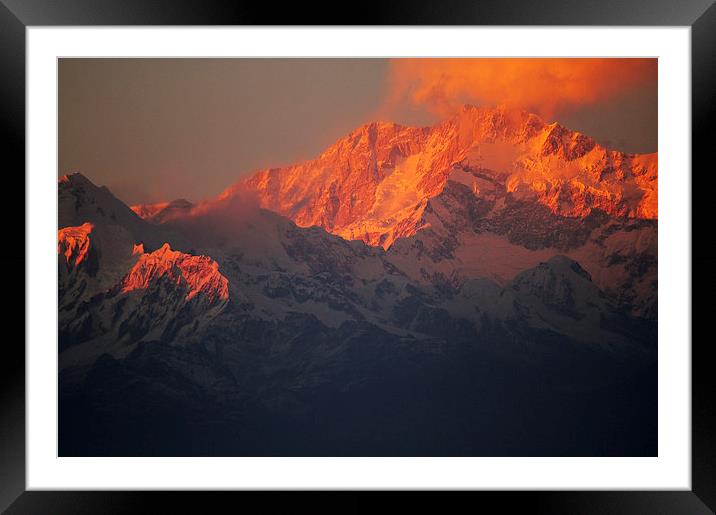  Mt Kangchenjunga (The Himalayan Range) Framed Mounted Print by Satya Adt
