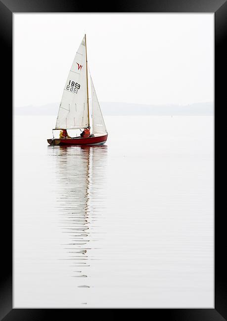 Sailing dinghy becalmed Framed Print by Vivienne Beck