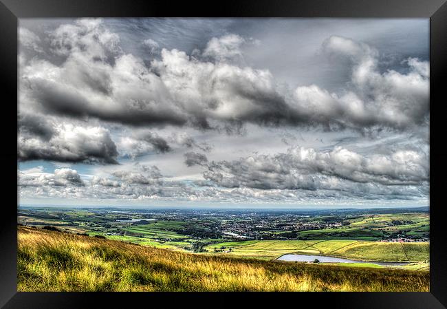 View over Rochdale Framed Print by Darren Eves
