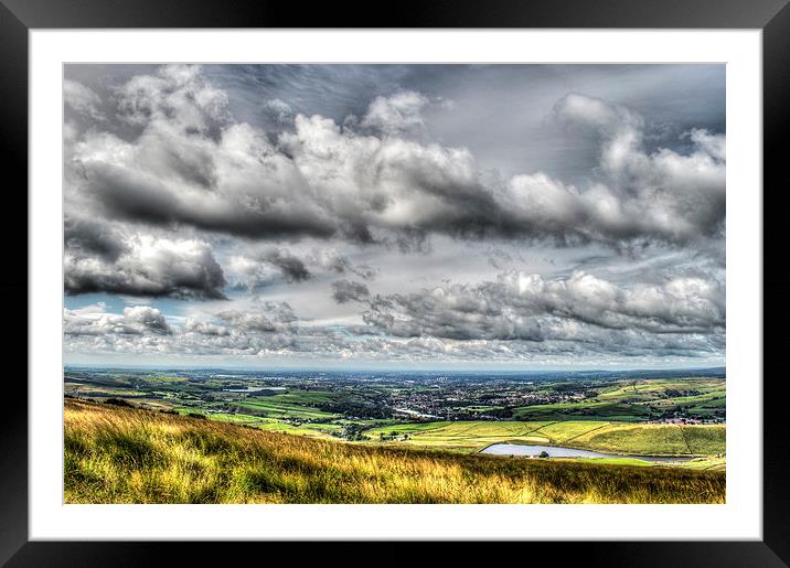 View over Rochdale Framed Mounted Print by Darren Eves