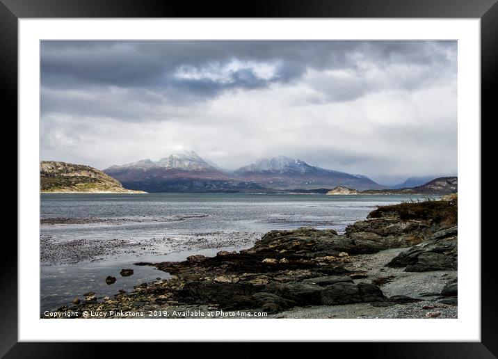 The lake at the end of the world Framed Mounted Print by Lucy Pinkstone