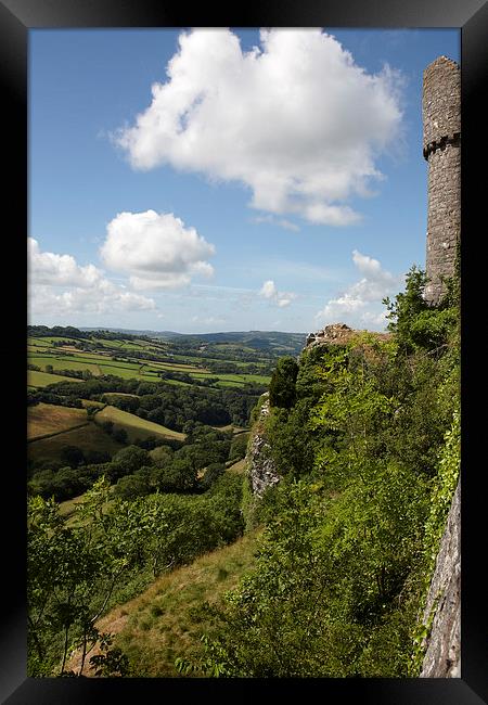 View from Carreg Cennen Castle Framed Print by Paul Nicholas