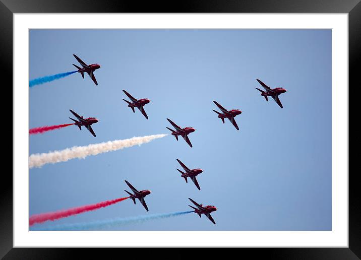 Red Arrow full formation Framed Mounted Print by Paul Nicholas