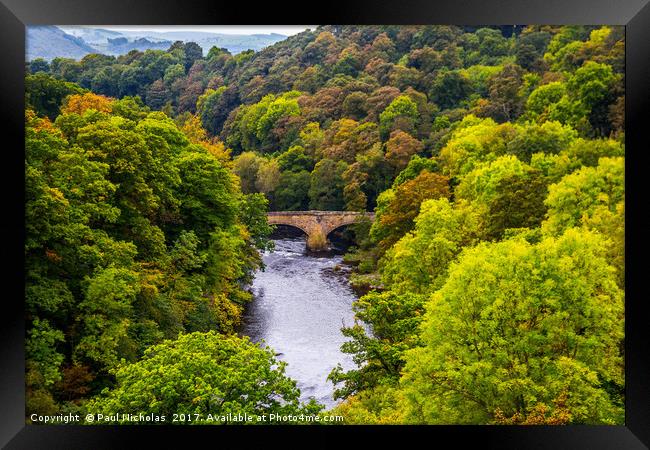 River Dee from Pontcysyllte Aqueduct Framed Print by Paul Nicholas