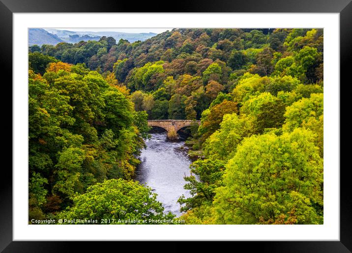 River Dee from Pontcysyllte Aqueduct Framed Mounted Print by Paul Nicholas