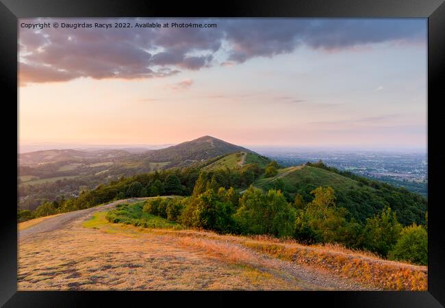 Malvern Hills view from Pinnacle Hill Framed Print by Daugirdas Racys