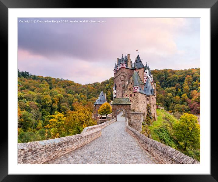 Autumnal Fairytale Burg Eltz Framed Mounted Print by Daugirdas Racys