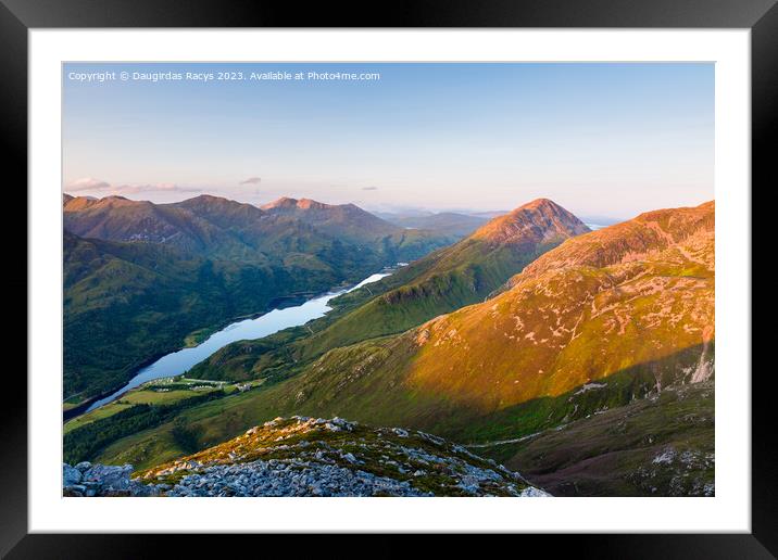 Loch Leven views from the Pap of Glencoe Framed Mounted Print by Daugirdas Racys