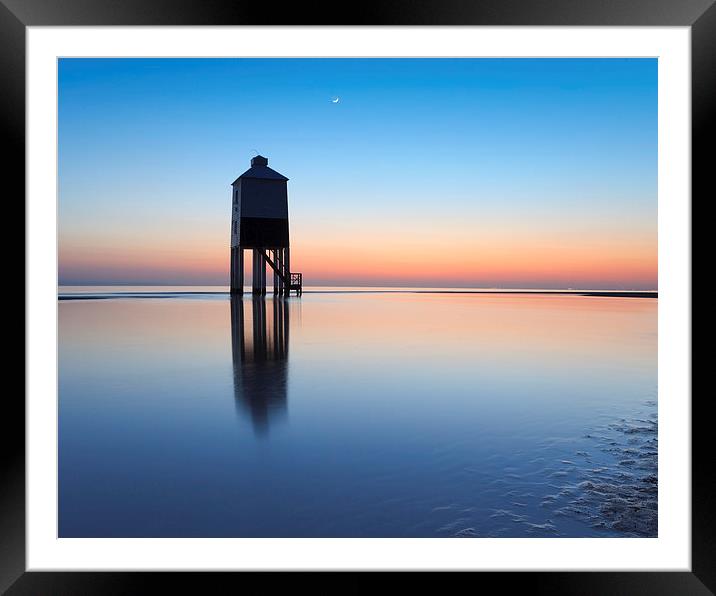 Burnham-On-Sea lighthouse, Somerset, UK, evening Framed Mounted Print by Daugirdas Racys