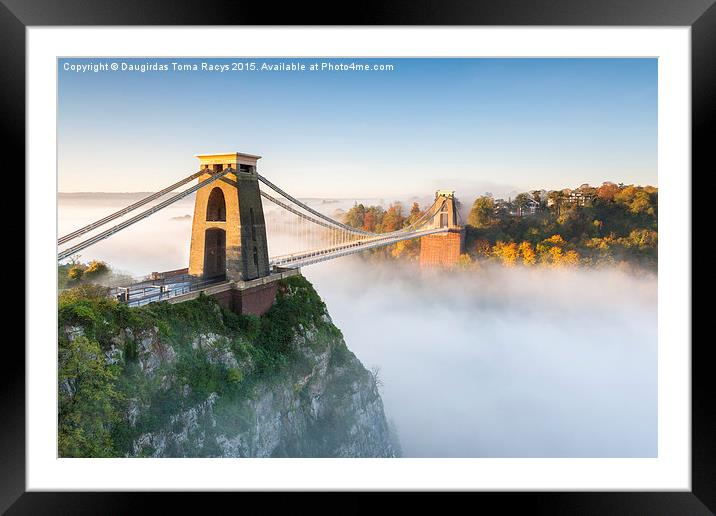 Cloud Inversion at Clifton Bridge, Bristol Framed Mounted Print by Daugirdas Racys