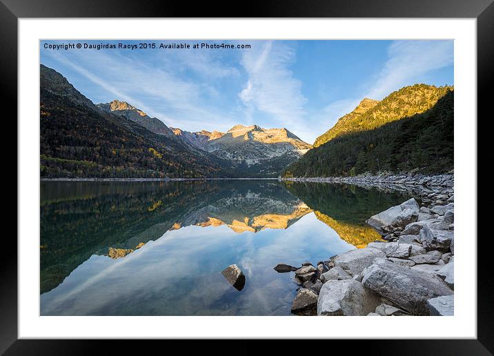 Sunrise at Lac d'Oredon, France Framed Mounted Print by Daugirdas Racys