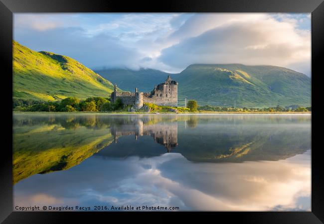 Dawn at Kilchurn castle, Loch Awe, Scotland, UK Framed Print by Daugirdas Racys