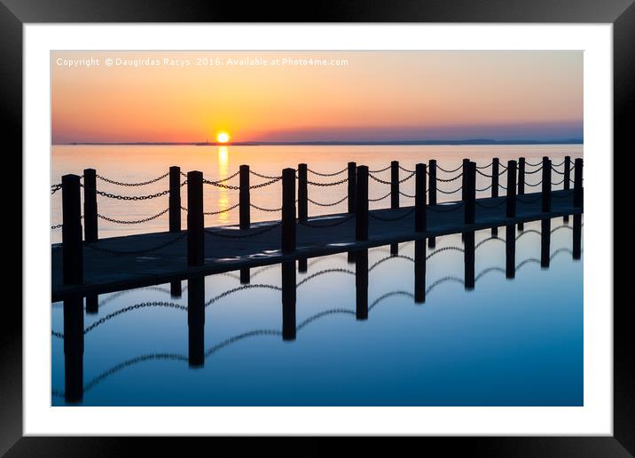 Sunset in Weston-Super-Mare Framed Mounted Print by Daugirdas Racys