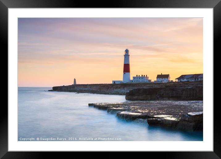 Portland Bill Lighthouse Framed Mounted Print by Daugirdas Racys