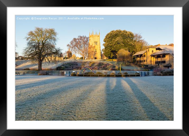 Frosty Abbey Park, Evesham, UK Framed Mounted Print by Daugirdas Racys