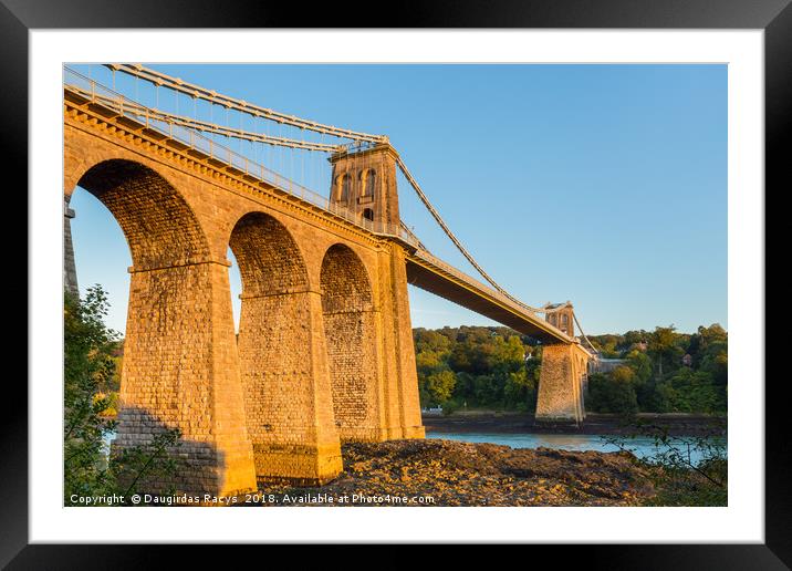 Menai bridge Framed Mounted Print by Daugirdas Racys