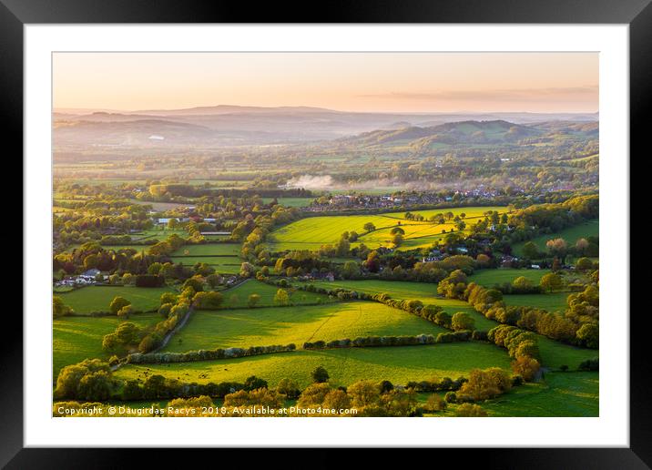 The rolling Herefordshire hills Framed Mounted Print by Daugirdas Racys