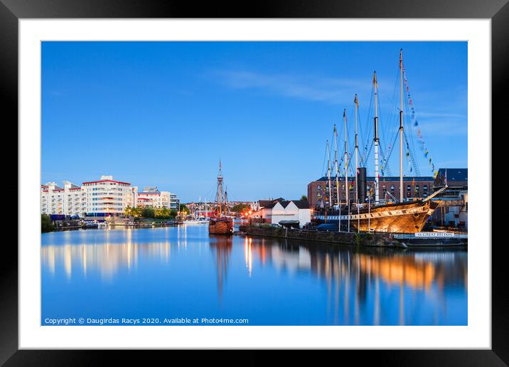SS Great Britain in Bristol Harbour at night (3:2) Framed Mounted Print by Daugirdas Racys
