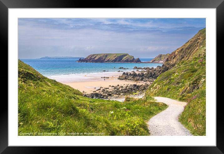 Marloes Beach  Framed Mounted Print by Roz Greening