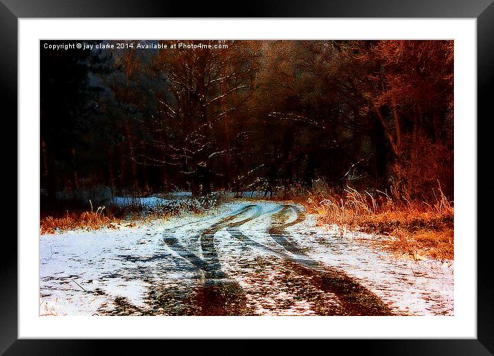snow where to go Framed Mounted Print by jay clarke