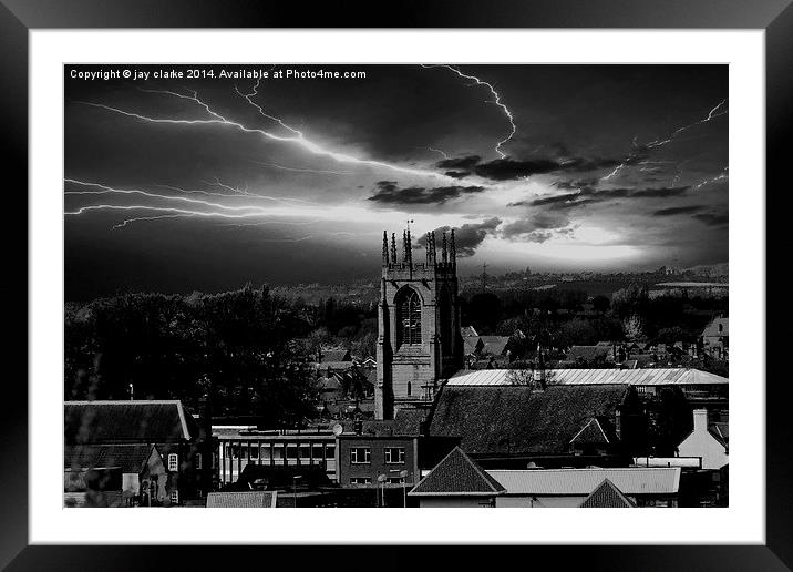 the storm Framed Mounted Print by jay clarke