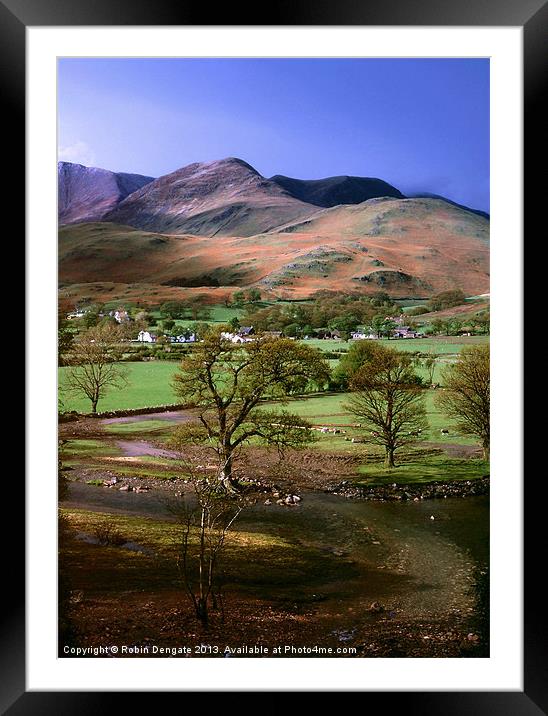Buttermere & Whiteless Pike Framed Mounted Print by Robin Dengate