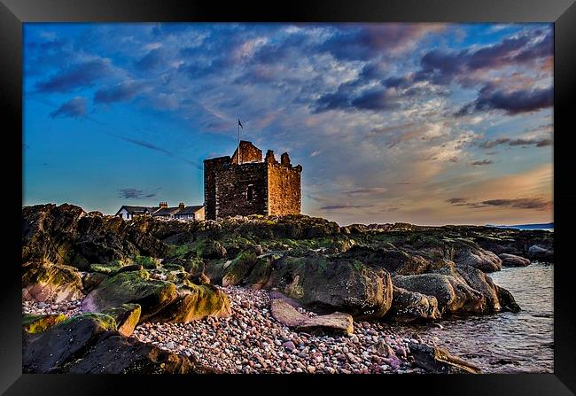 Portencross castle. Ayrshire Framed Print by carolann walker
