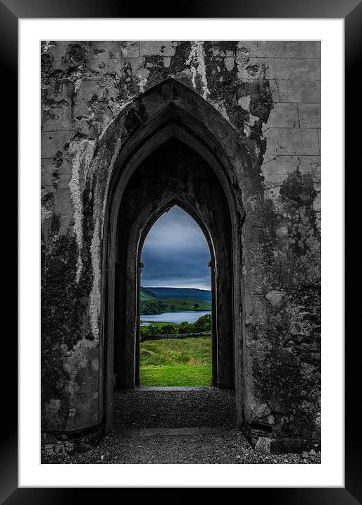  old ruined church, Dunlewey, Donegal, Ireland Framed Mounted Print by carolann walker