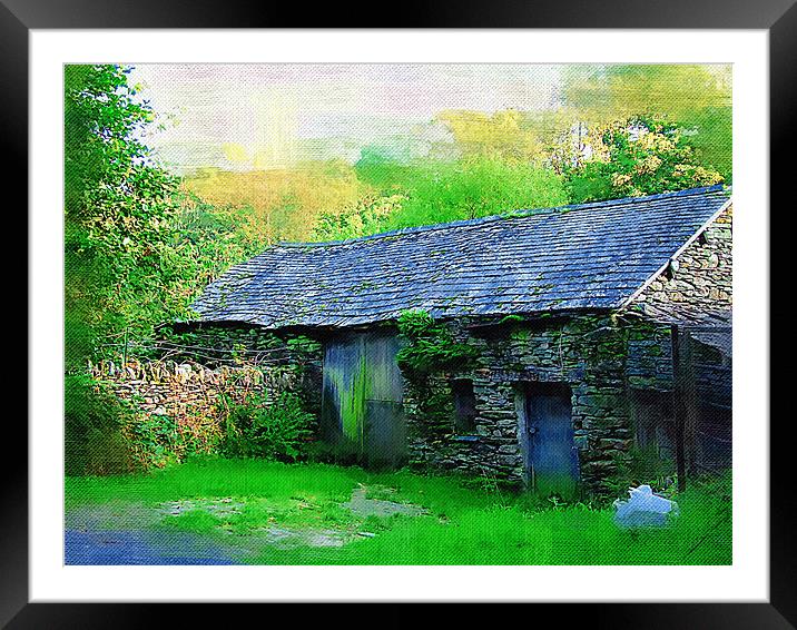 Old Barn, Lake District Framed Mounted Print by Amanda Moore