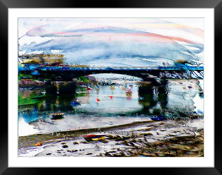 Water under the Bridge Framed Mounted Print by Amanda Moore