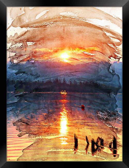 Windermere Sunset Framed Print by Amanda Moore