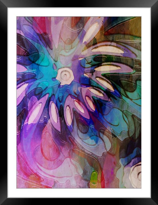 Flowery Illusion Framed Mounted Print by Amanda Moore