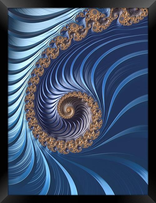  Rippled Blue Framed Print by Amanda Moore