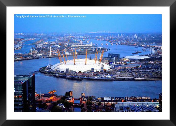O2 wrapped in Thames Framed Mounted Print by Nadine Wood