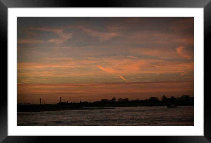  evening sky Framed Mounted Print by Marina Otto