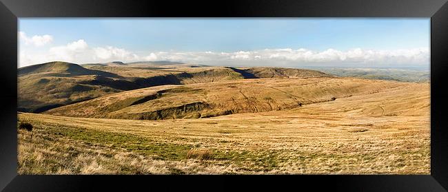 Panoramic of the Brecon Beacons Framed Print by Mike French