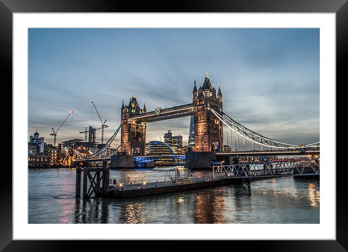 Tower Bridge, London Framed Mounted Print by Terry Rickeard