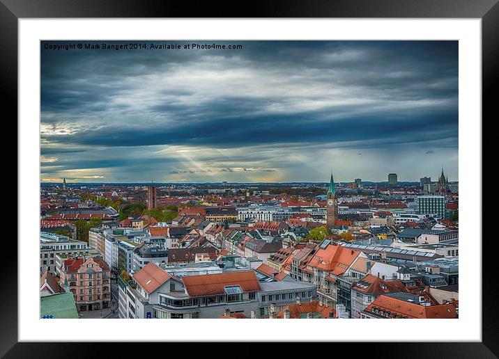 Munich Skyline Framed Mounted Print by Mark Bangert