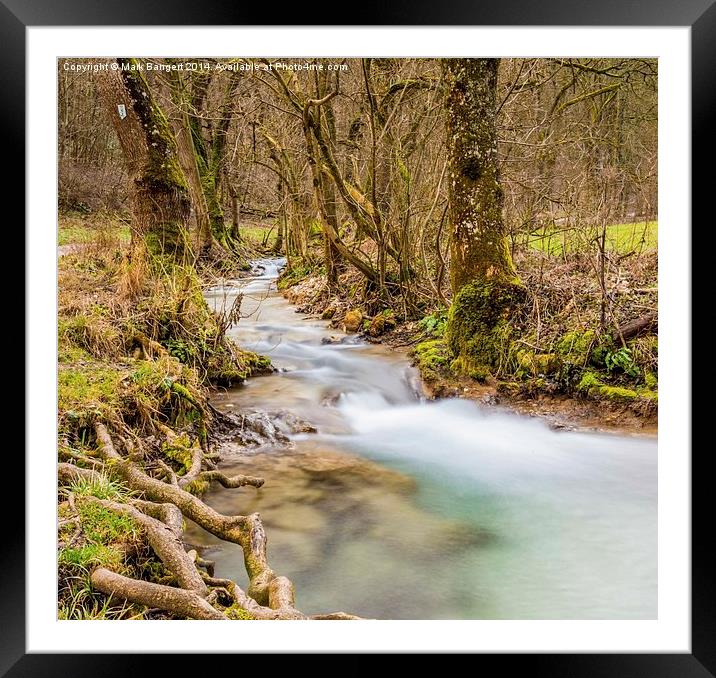 Babbling Brook Framed Mounted Print by Mark Bangert