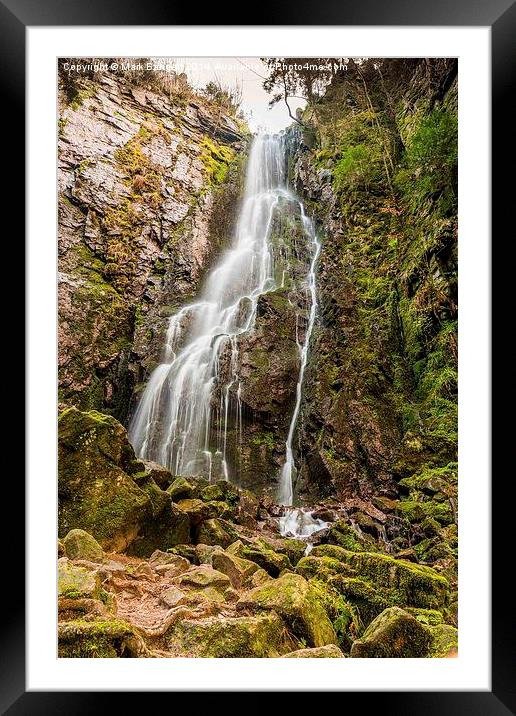 Burgbach Waterfall, Black Forest, Germany 3 Framed Mounted Print by Mark Bangert